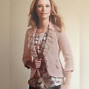 CAbi Pink Petal Collar Lined Blazer Jacket 16